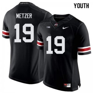 NCAA Ohio State Buckeyes Youth #19 Jake Metzer Black Nike Football College Jersey FBK6145LS